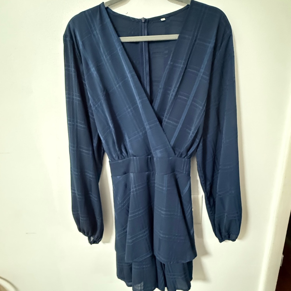 Navy Blue V neck romper size XXL